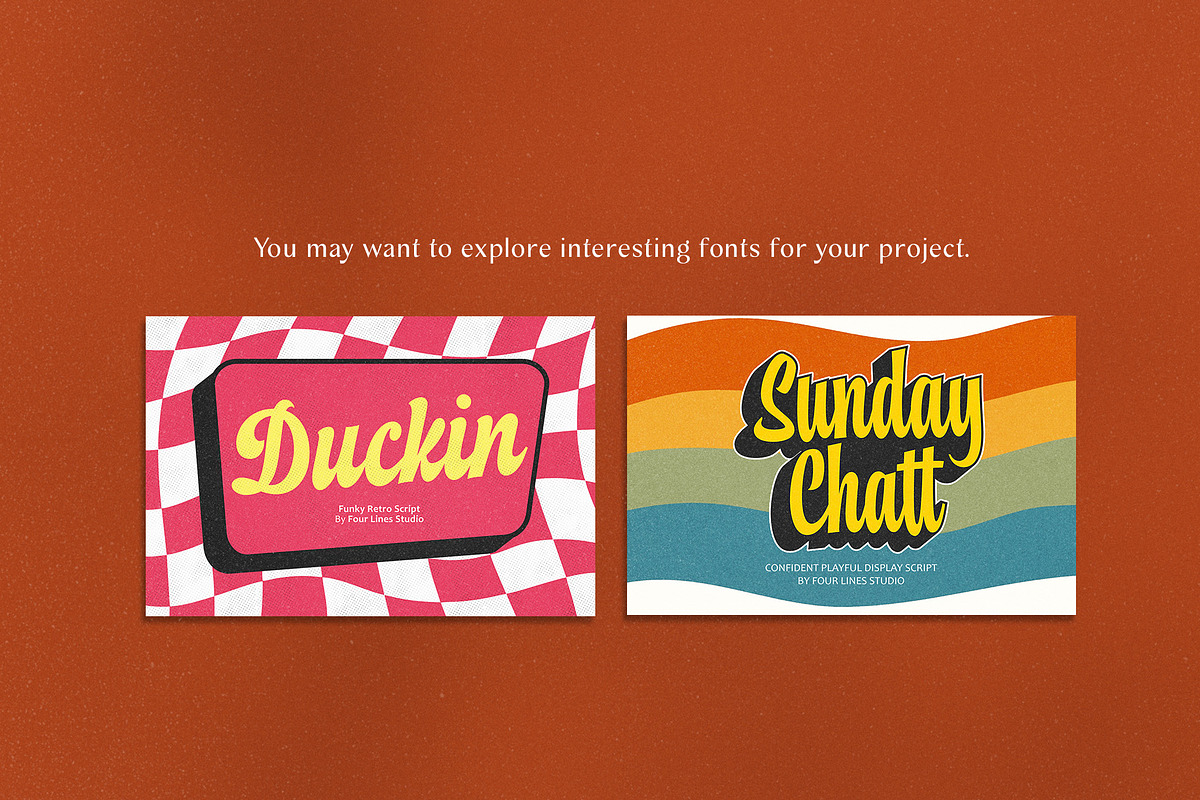Jamoa Script – Playful Groovy Script, a Handwritten Font by Four Lines Std. (Photo 9 of 9)
