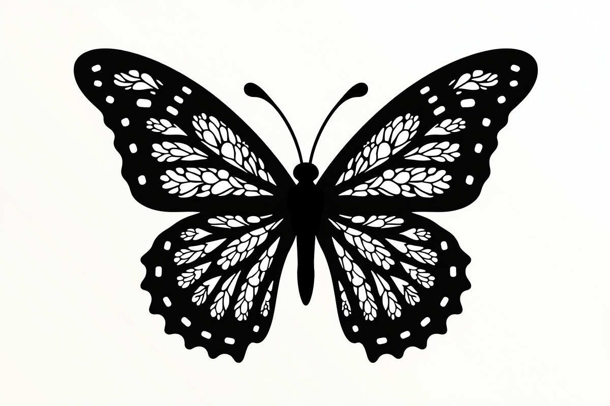 Flying Butterfly Vector Silhouette, an Illustration by Amazin_art (Photo 18 of 21)