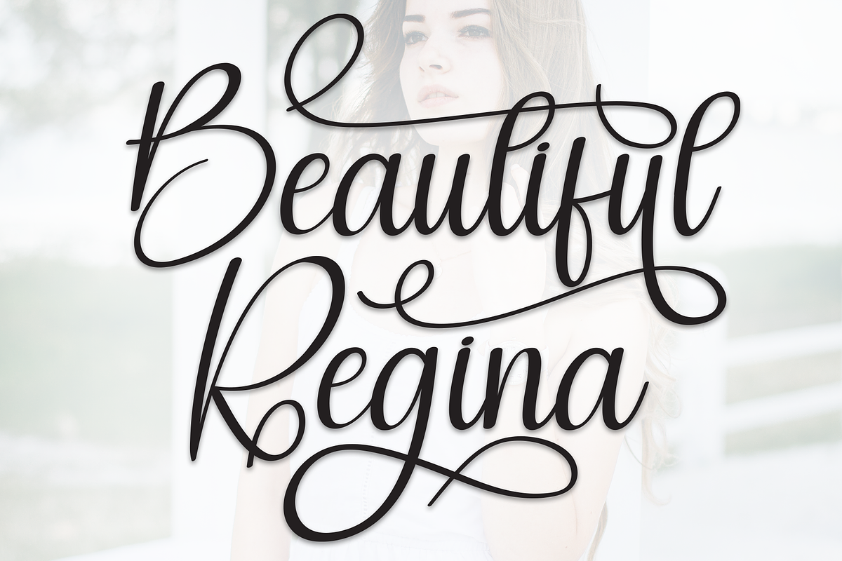 Beautiful Regina | Script Font, a Handwritten Font by Scratchones (Photo 1 of 9)