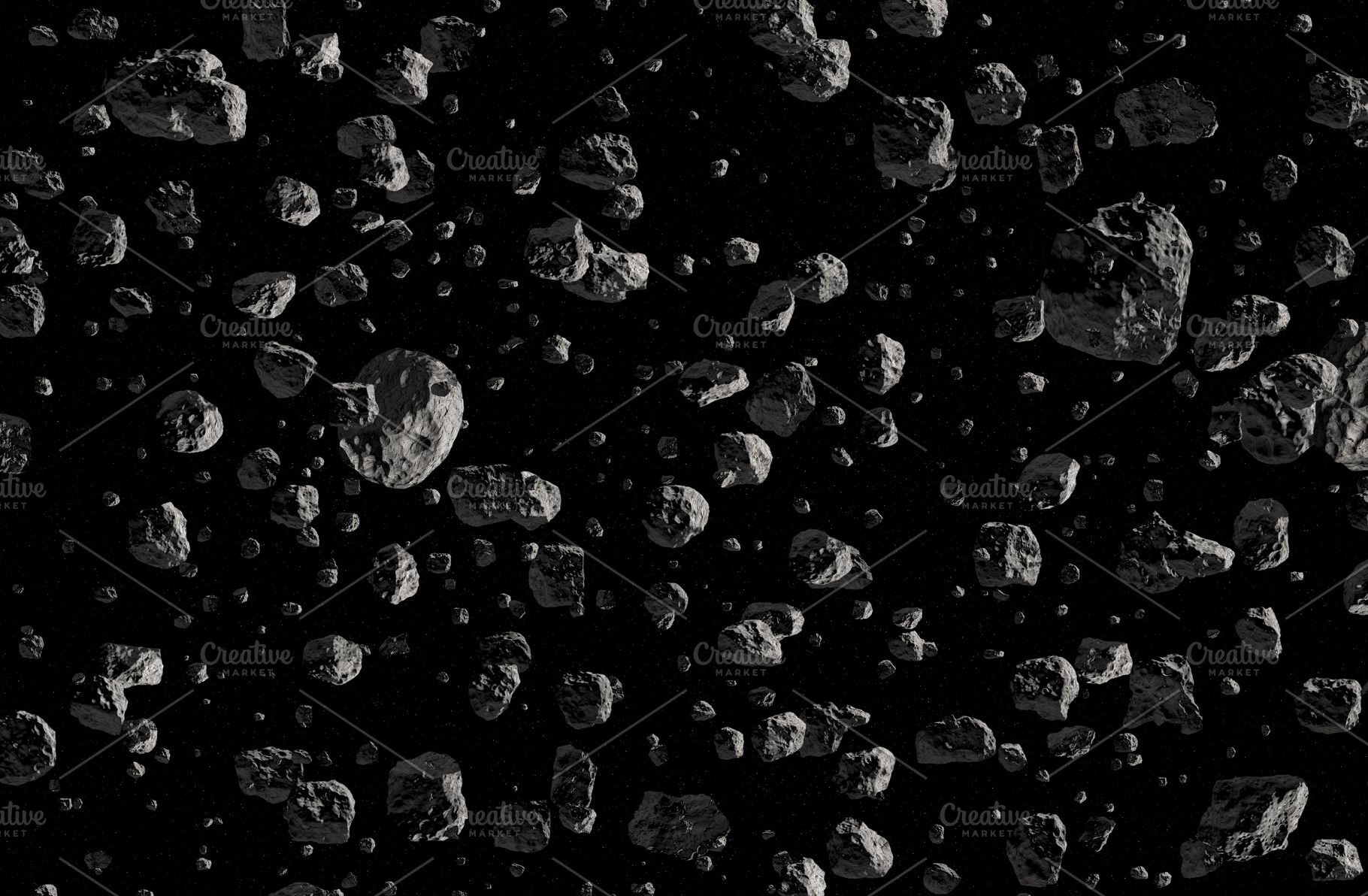 Asteroid belt., an Abstract Photo by Buradaki