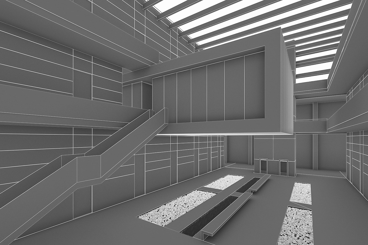 Hall Interior, an Architecture 3D Model by 3DNUTS