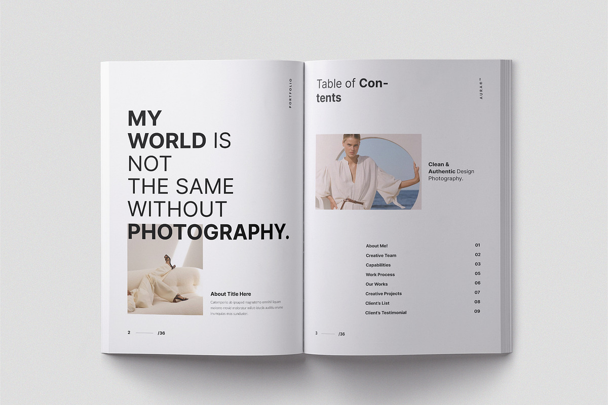 AURA Brochure Portfolio Template, a Brochure Template by TemplateFolio-Shop (Photo 4 of 18)