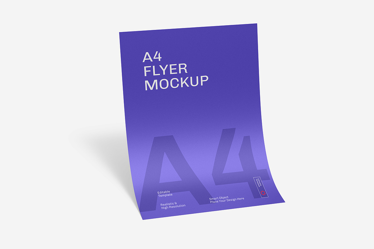 Floating A4 Flyer Mockup PSD, a Books & Magazine Mockup by graphypix (Photo 1 of 4)