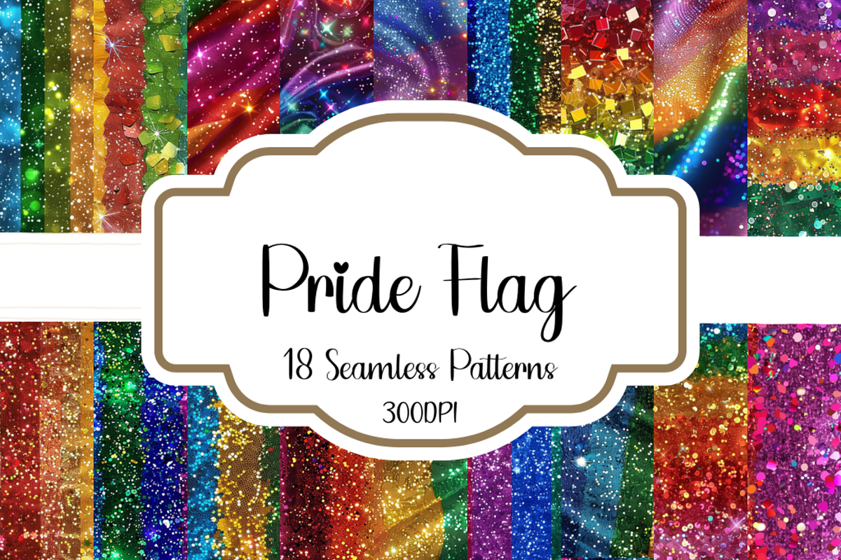 Pride Flag Seamless Patterns, a Pattern Graphic by PrintablesByFranklyn (Photo 1 of 4)