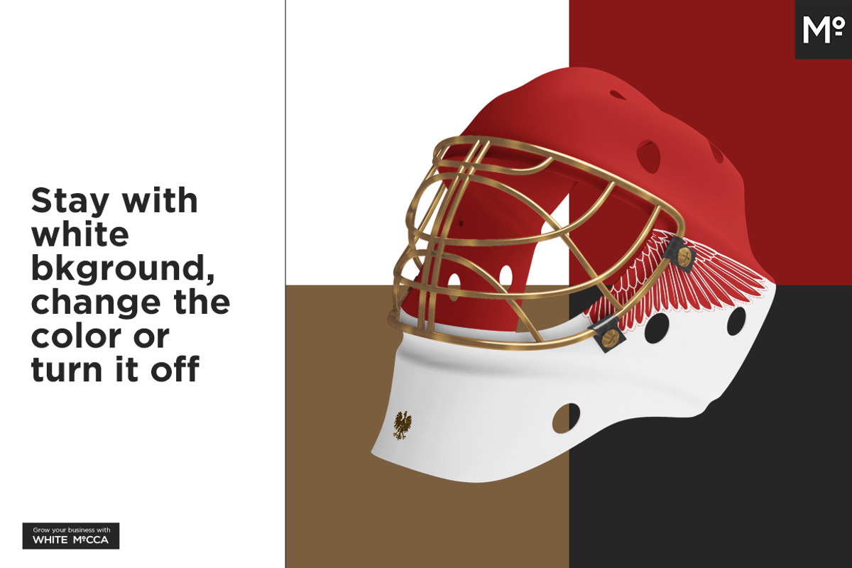 Hockey Goalie Mask Mock-up, a Household Mockup by Mocca Mockups Store (Photo 9 of 10)