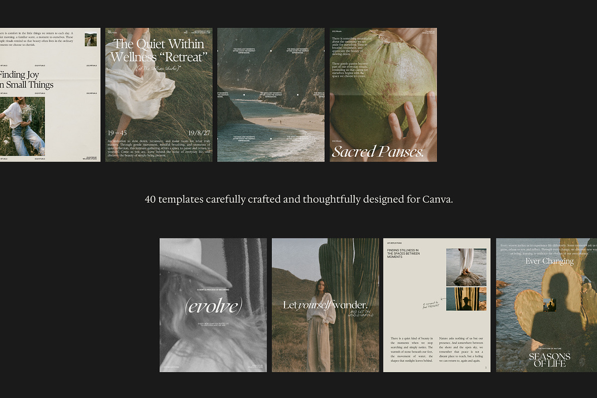 Editorial Wellness Instagram Kit 2, a Social Media Template by Wildnun Studio (Photo 6 of 8)