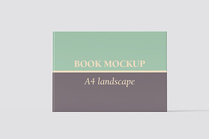 Landscape Book Mockup - 12 Views