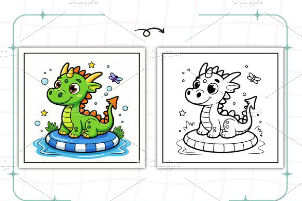 Dragons Coloring Book KDP, an Animal Illustration by Ink Gallery (Photo 9 of 9)