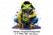 Cool frog wearing hoodie., an Animal Illustration by yod67 (Thumbnail 1 of 9)
