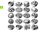 Vintage Soup & Salad Illustrations, an Object Graphic by RT Studio (Thumbnail 1 of 3)