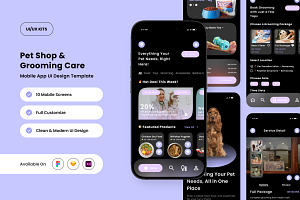 Meow Woof – Grooming App Design, an App Template by twinstd