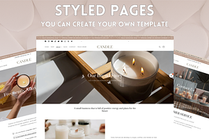 Brown Beige Candle Shopify Theme