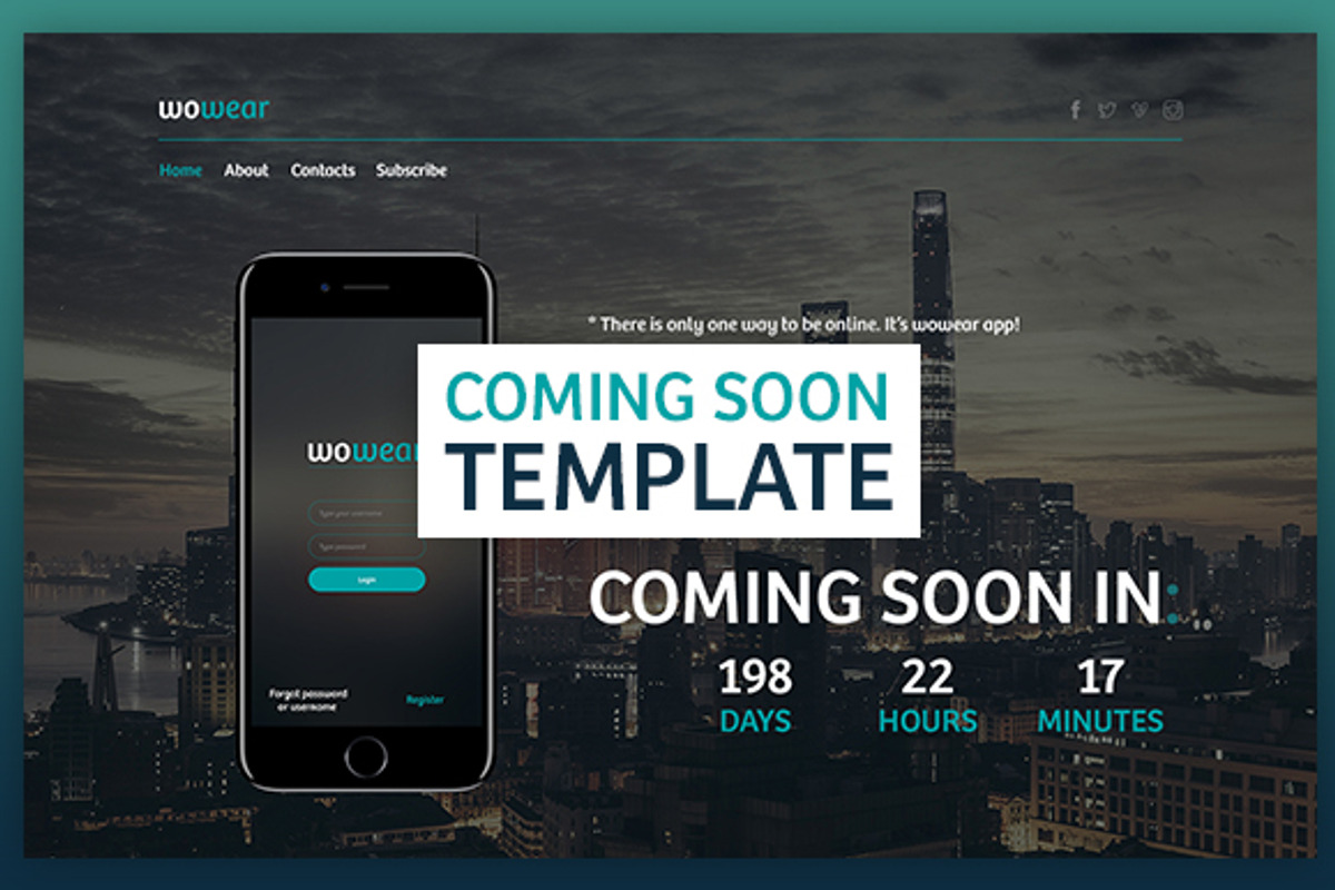 Coming Soon PSD Template, a Websites & App Template by Viktor (Photo 1 of 2)