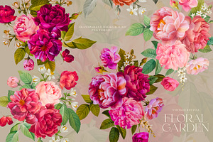 Vintage Floral Garden Vol. 1