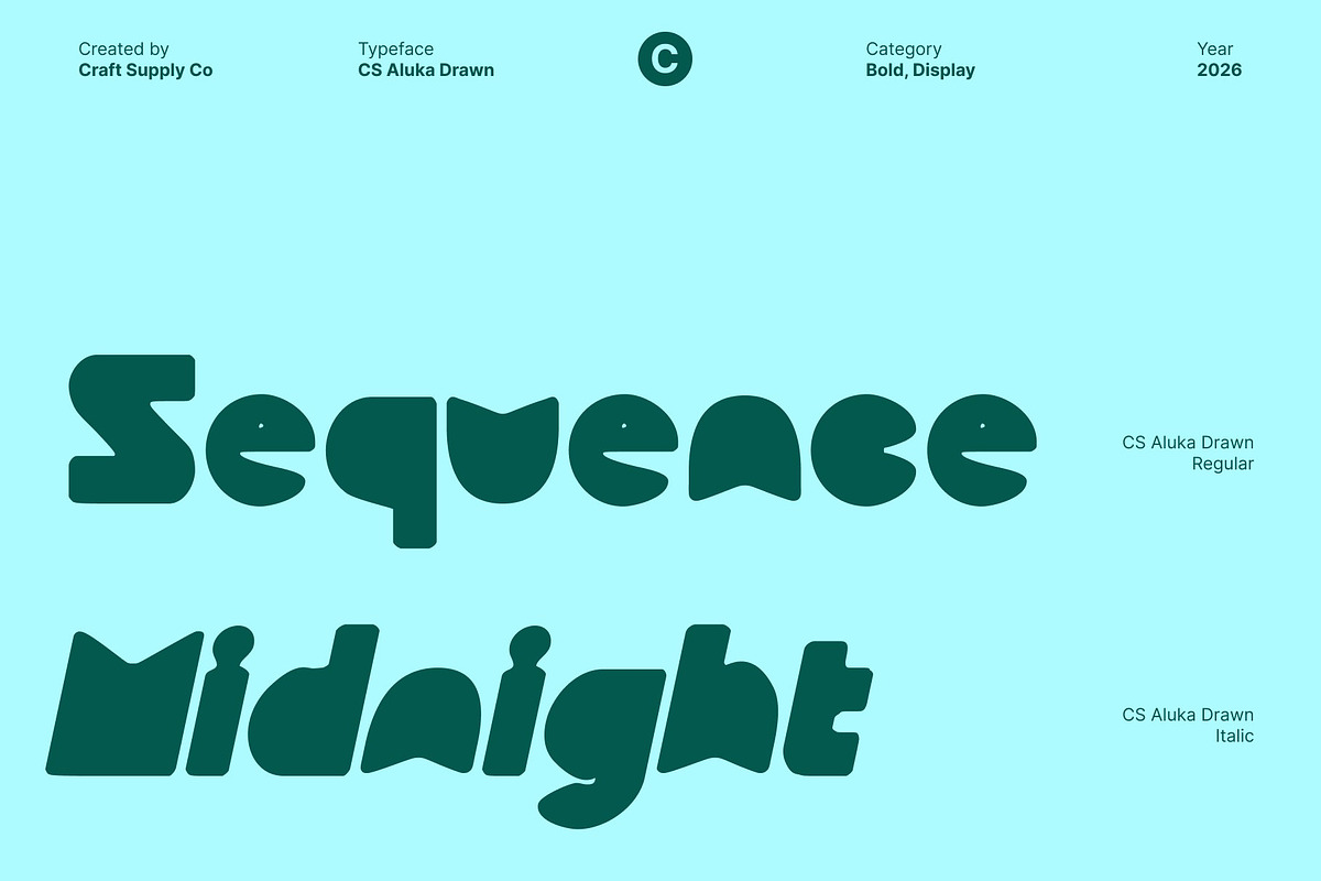 CS Aluka Drawn, a Sans Serif Font by Craft Supply Co. (Photo 4 of 8)
