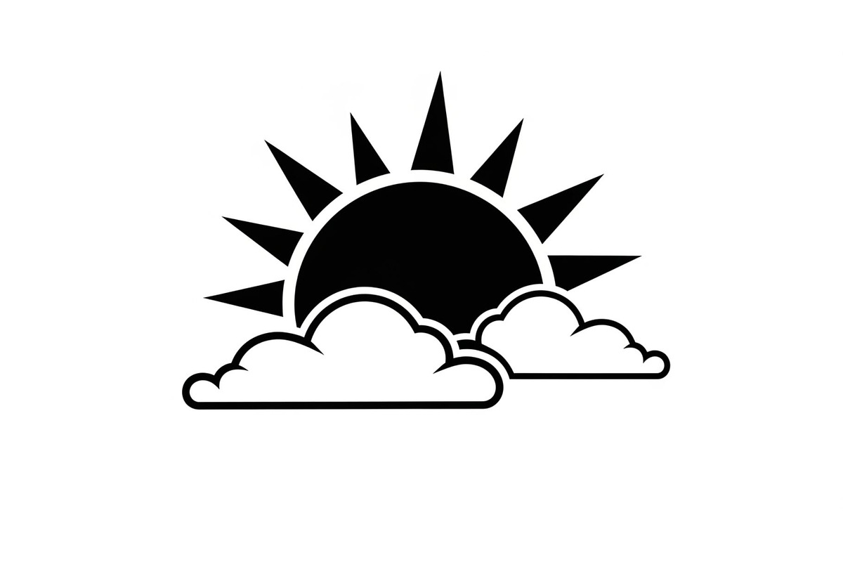 Sun Behind Clouds Silhouette Bundle, an Illustration by Gaye Art (Photo 11 of 31)