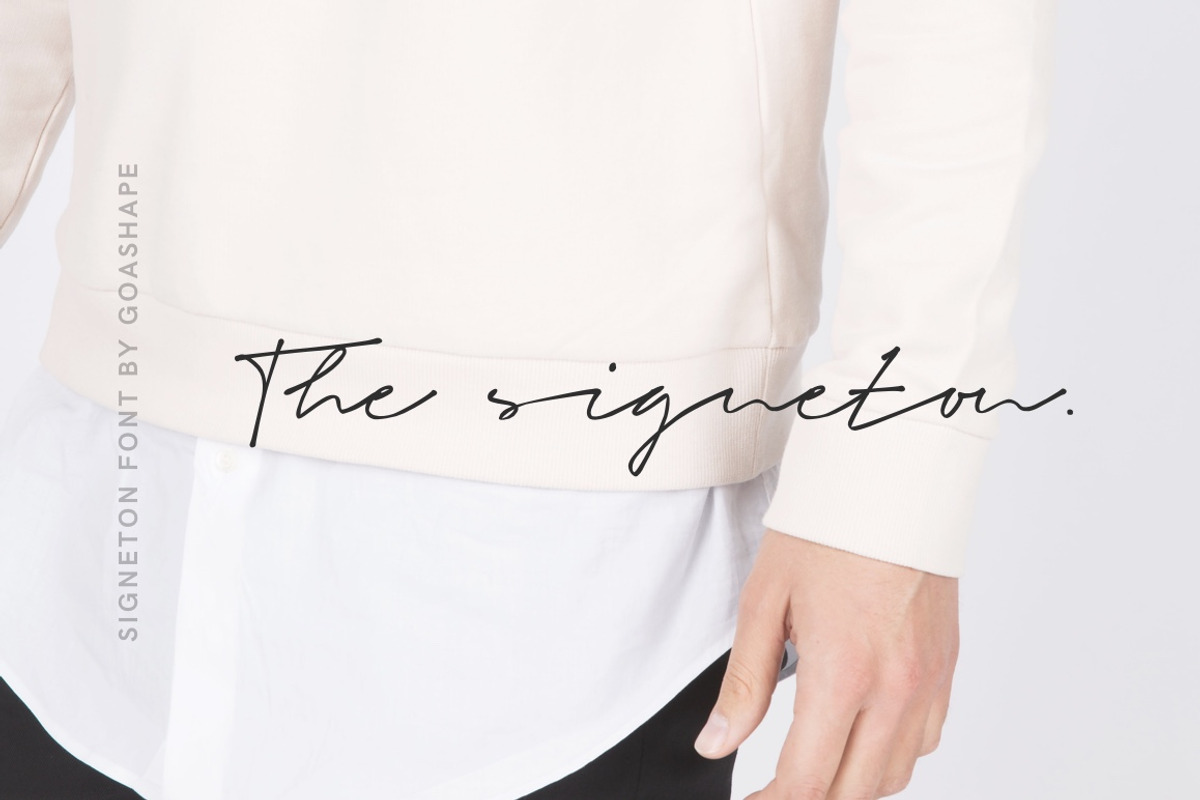 Signeton Signature Font, a Script Font by Goashape Studio