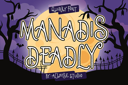 Manadis Deadly Font, a Font by Allouse Studio