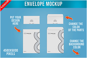 Envelope Mockup PSD