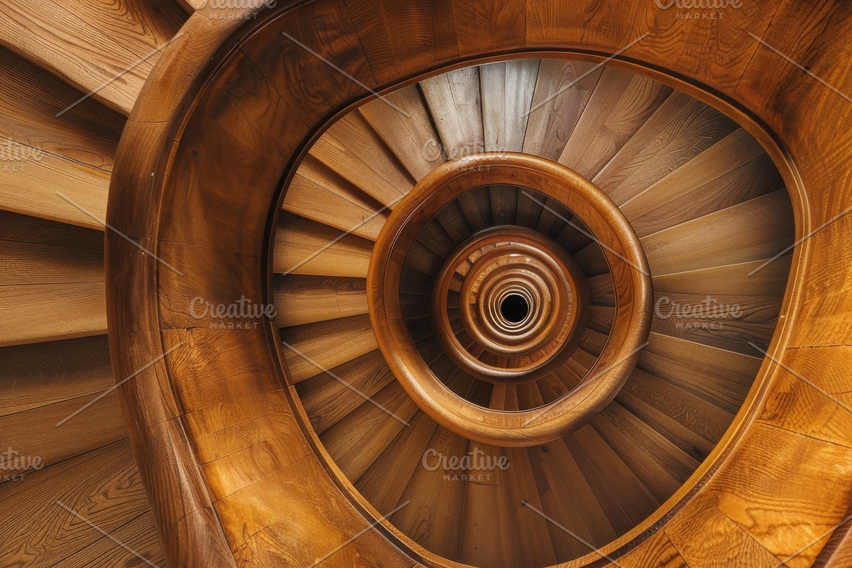69 Spiral wooden staircases, an Architecture Photo by Handmadefont (Photo 19 of 73)