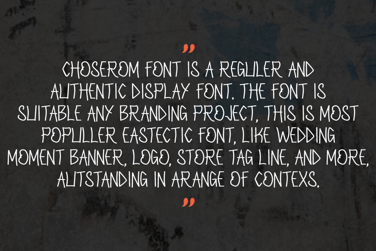 Choserom - Handwritten Font, a Handwritten Font by QR Design Studio (Photo 3 of 6)