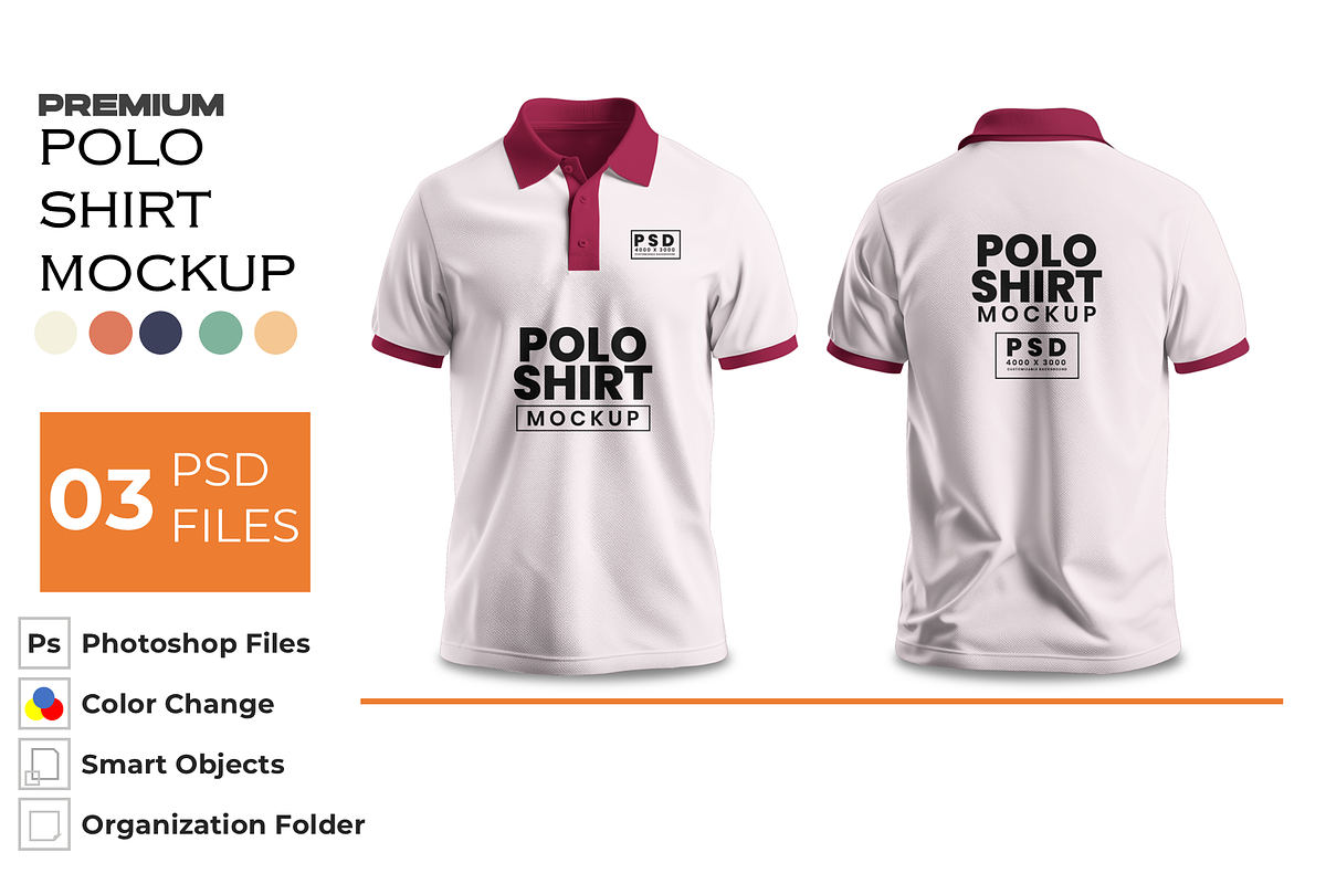 Premium Polo Mockup, an Apparel Mockup by DigitAuras (Photo 1 of 3)