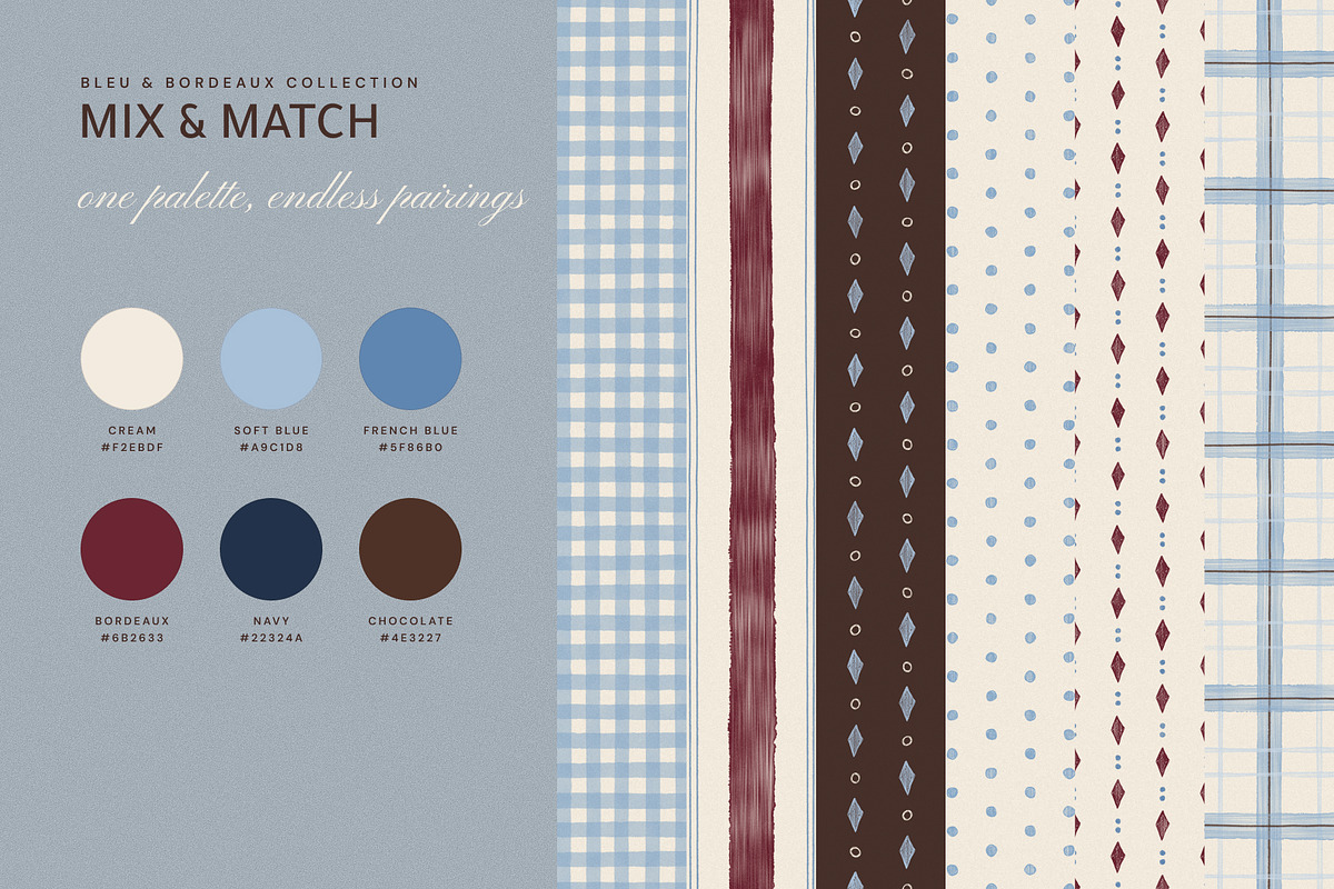Preppy Gingham & Stripe Paper Pack, a Background Graphic by Anzhelika (Photo 7 of 11)