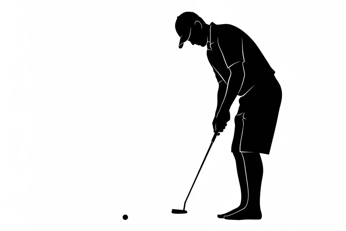 golfing swing silhouettes showcasing, an Illustration by Amazin_art (Photo 23 of 31)