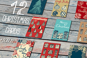 Set of Christmas cards