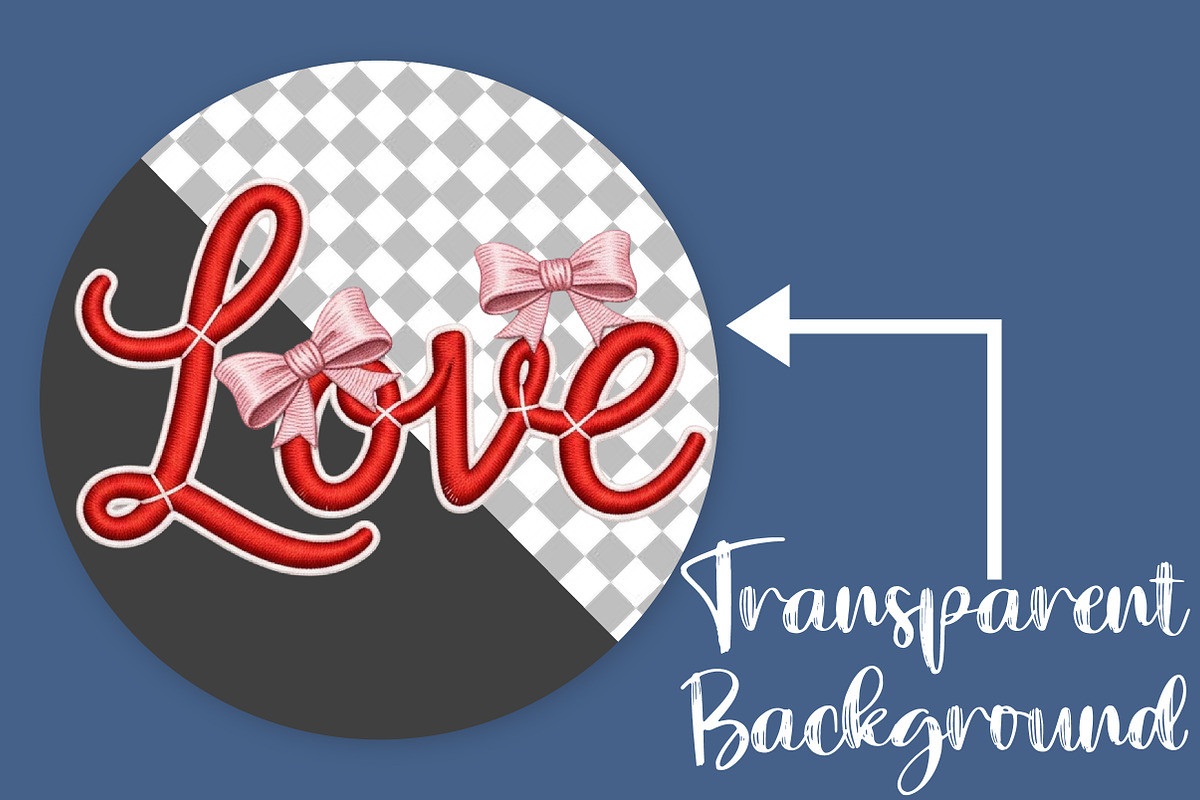 Love Embroidery PNG, Valentine's Day, an Illustration by Canvas Craft (Photo 2 of 7)