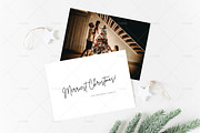 7x5 Christmas Card Mockup, P05, a Product Mockup by FOXIMIDesign (Thumbnail 4 of 5)