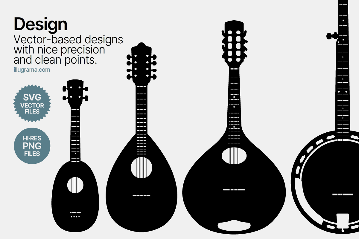 Guitar & Bass - Modern Graphics, an Object Illustration by illugrama (Photo 3 of 24)