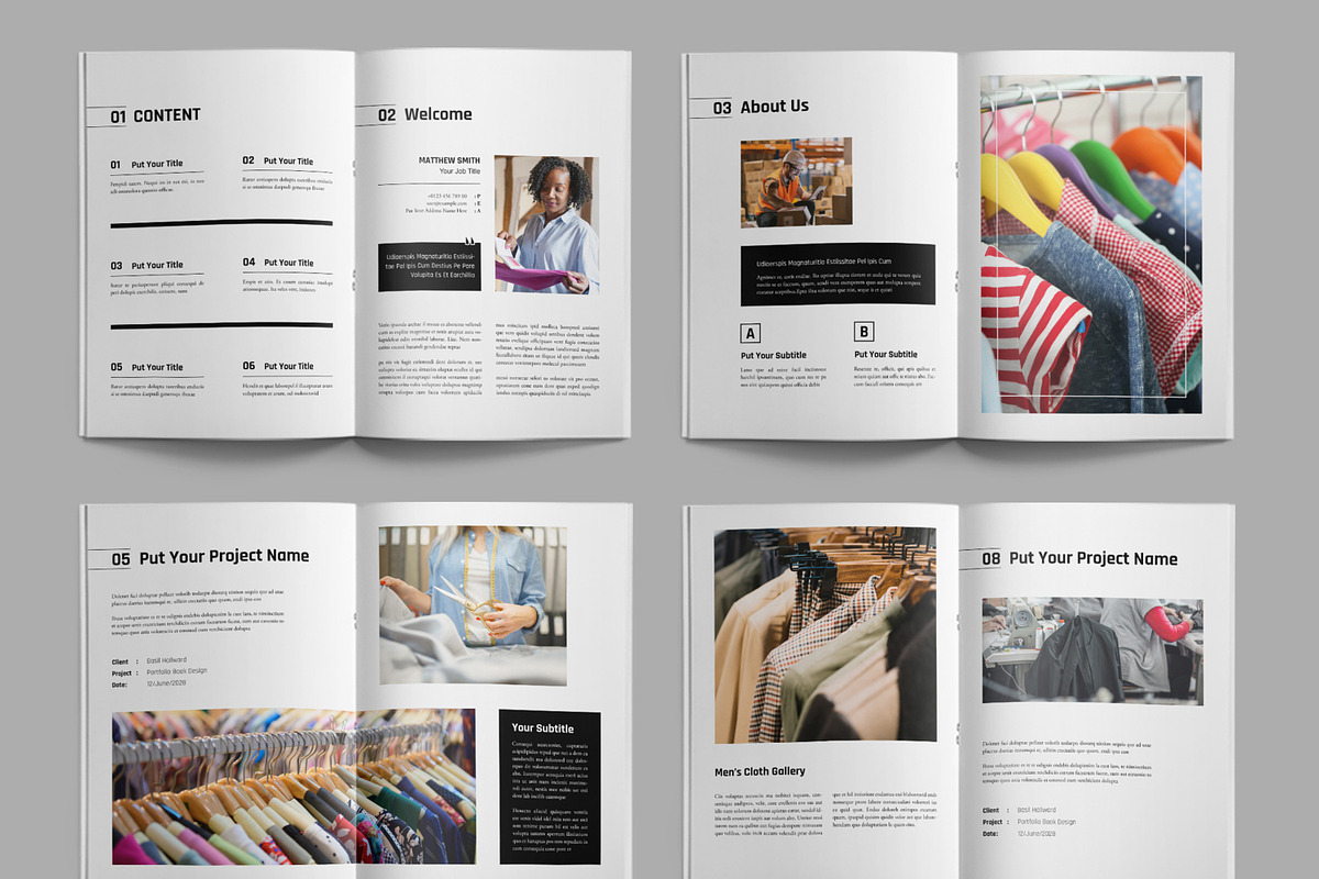 Fabrics Portfolio Layout, a Magazine Template by ContestDesign (Photo 2 of 3)