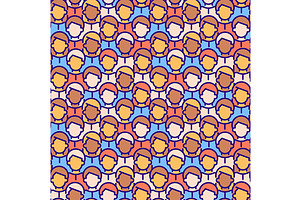 Crowd abstract seamless pattern, a Graphic by IMG Visuals