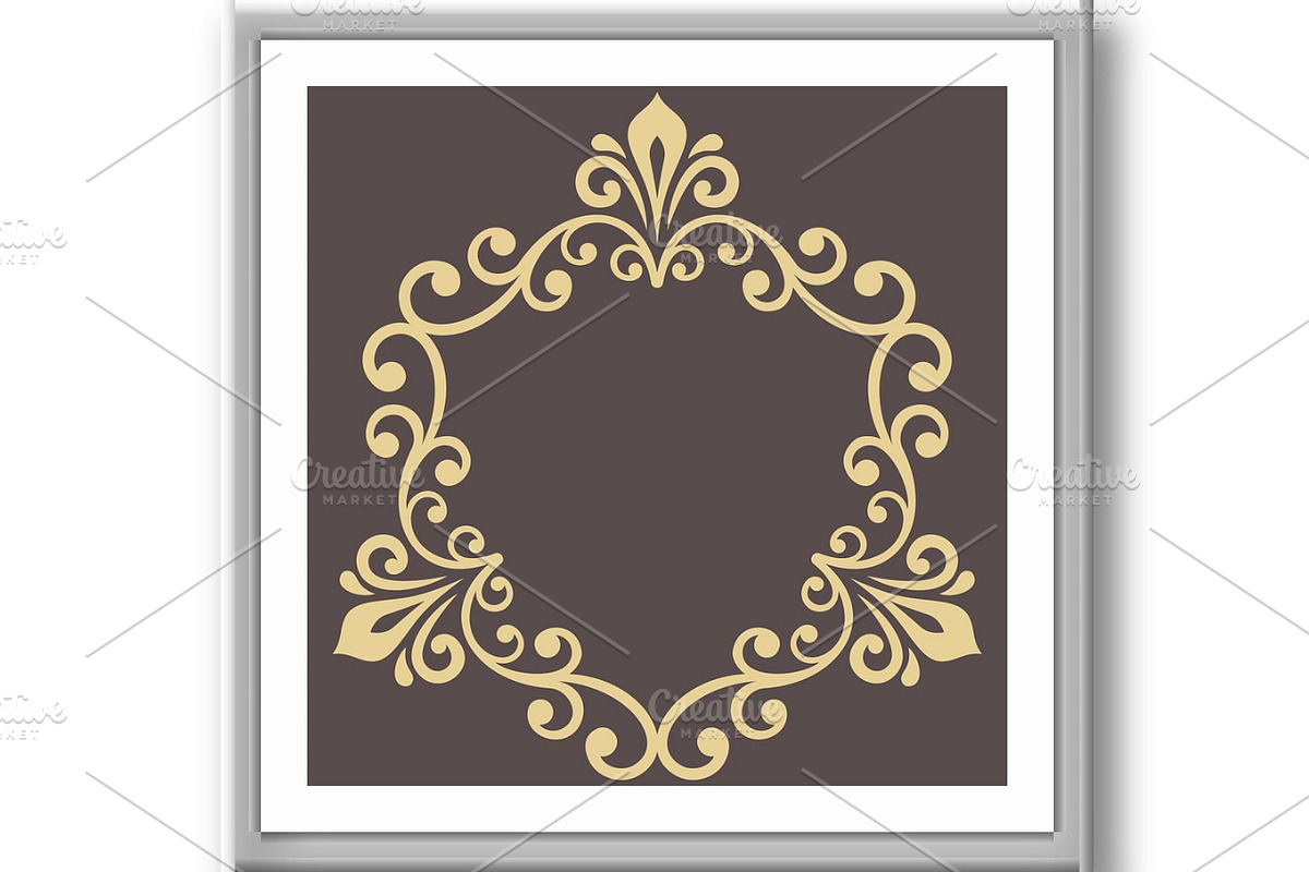 Floral Abstract Round Vector Frame, a Pattern Graphic by FineArtStudio (Photo 3 of 3)