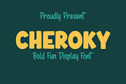 Cheroky - Bold Fun Display Font, a Font by Gumrega Studio (Thumbnail 1 of 8)