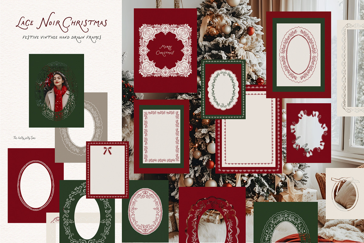 Lace Noir Christmas Collection, a Seasonal Illustration by lokko studio (Photo 2 of 13)