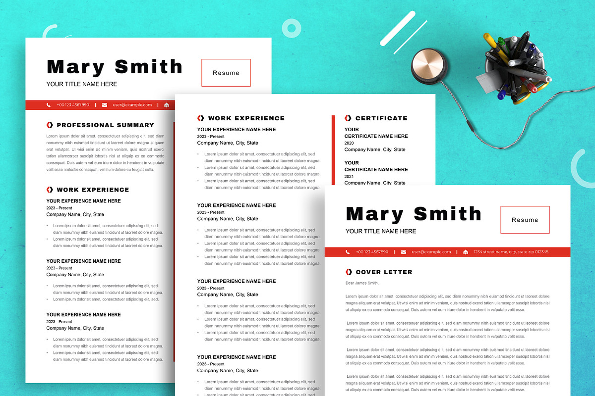Eye-Catching Resume Design, a Stationery Template by ResumeInventor (Photo 3 of 7)