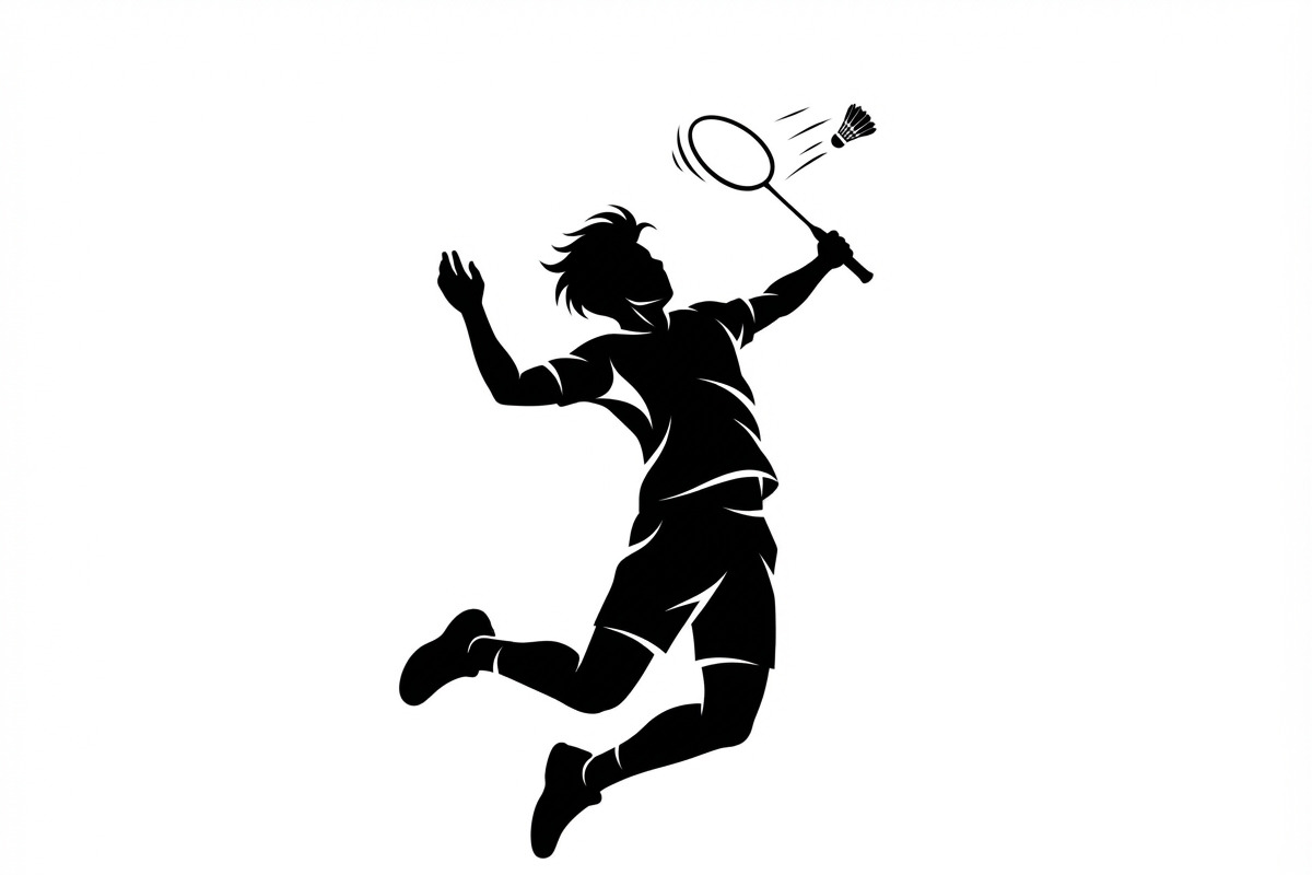60 Badminton Player Smash Silhouette, a Person Illustration by Amazin_art (Photo 14 of 26)