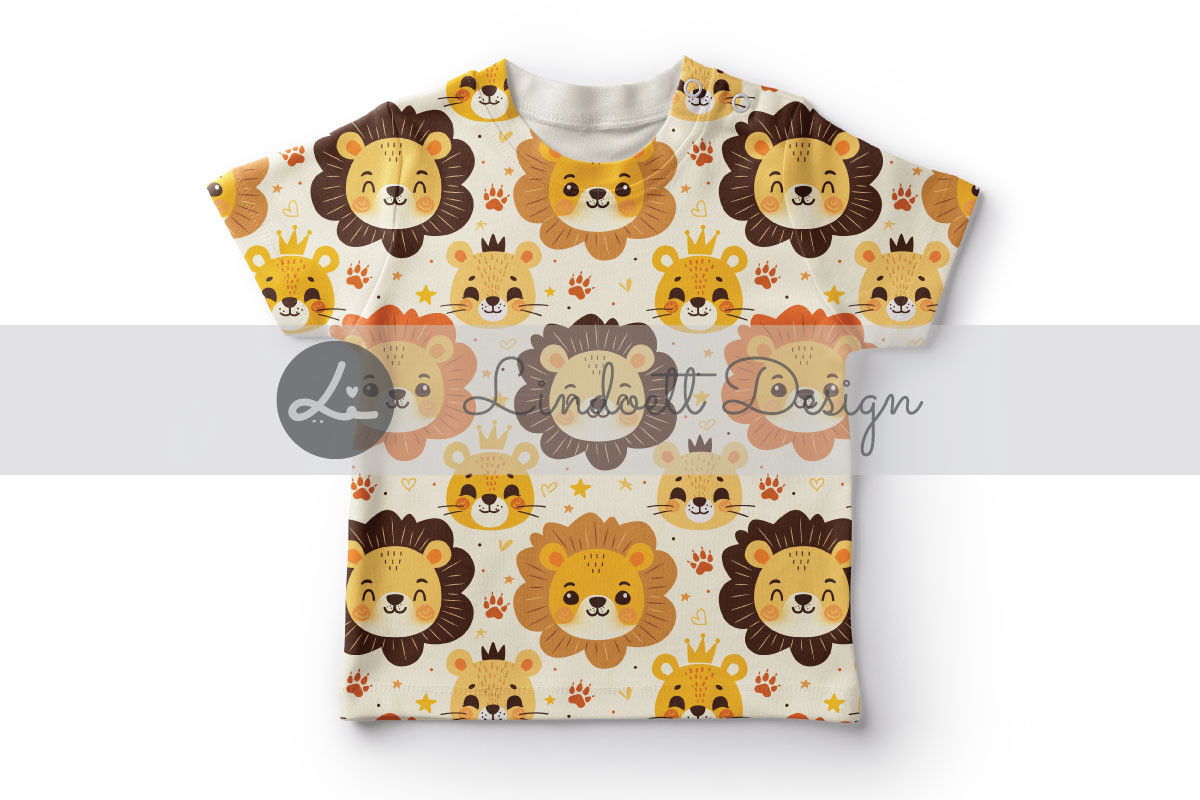 Cartoon lion with stars pattern, a Pattern Graphic by lindoet23 (Photo 4 of 4)