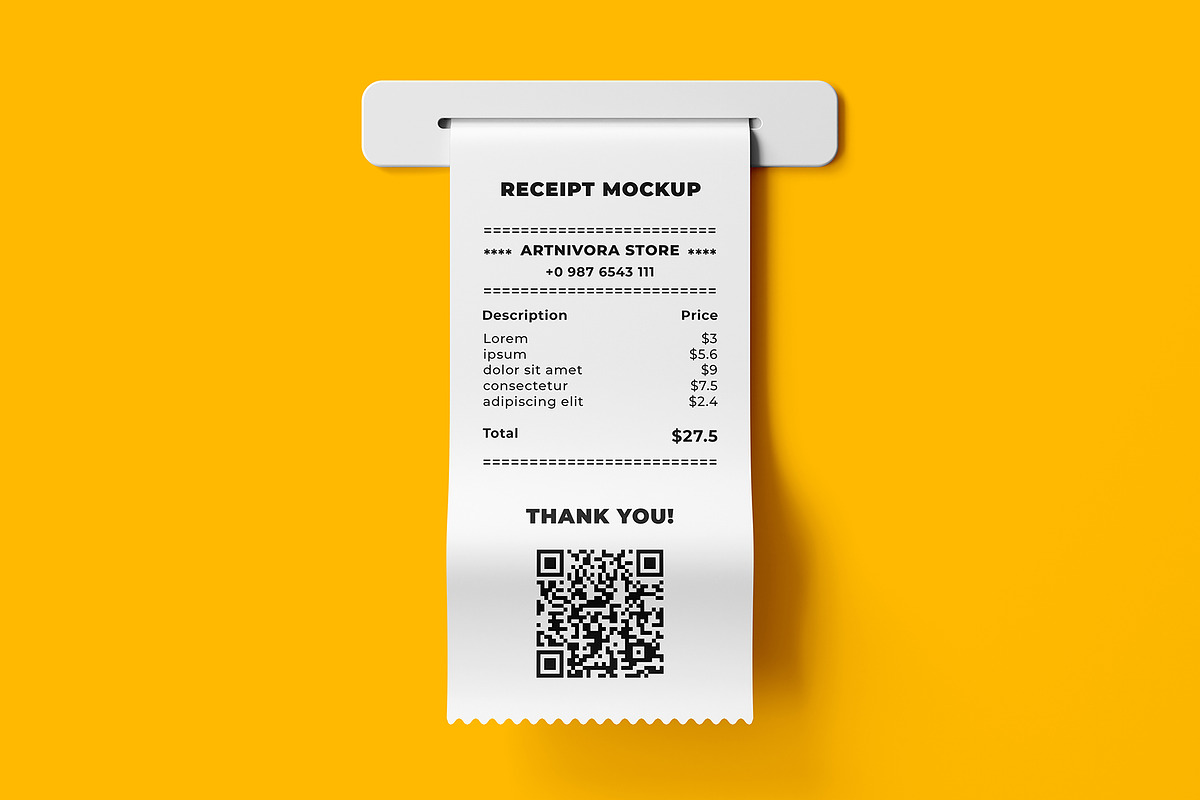 Receipt Mockup Sets