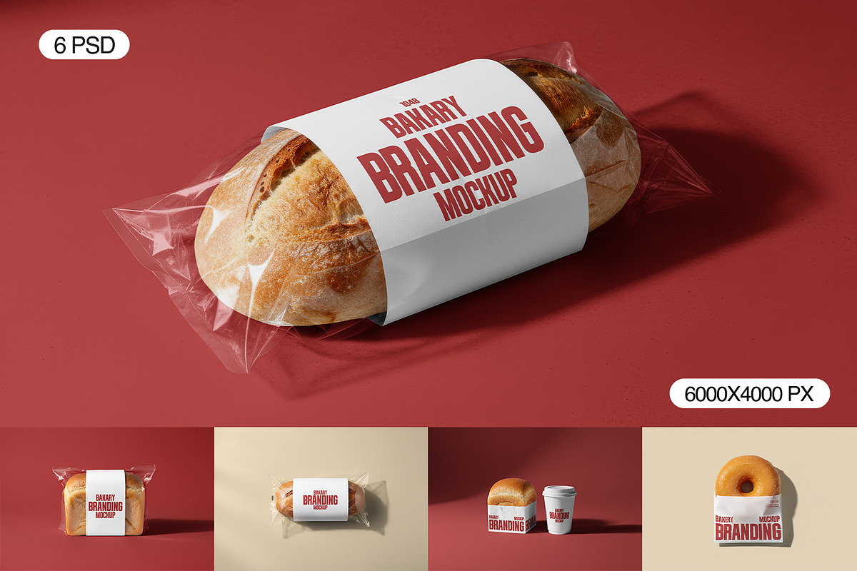 Bakery Branding and Packaging Mockup, a Packaging Mockup by RamStudio2 (Photo 1 of 10)