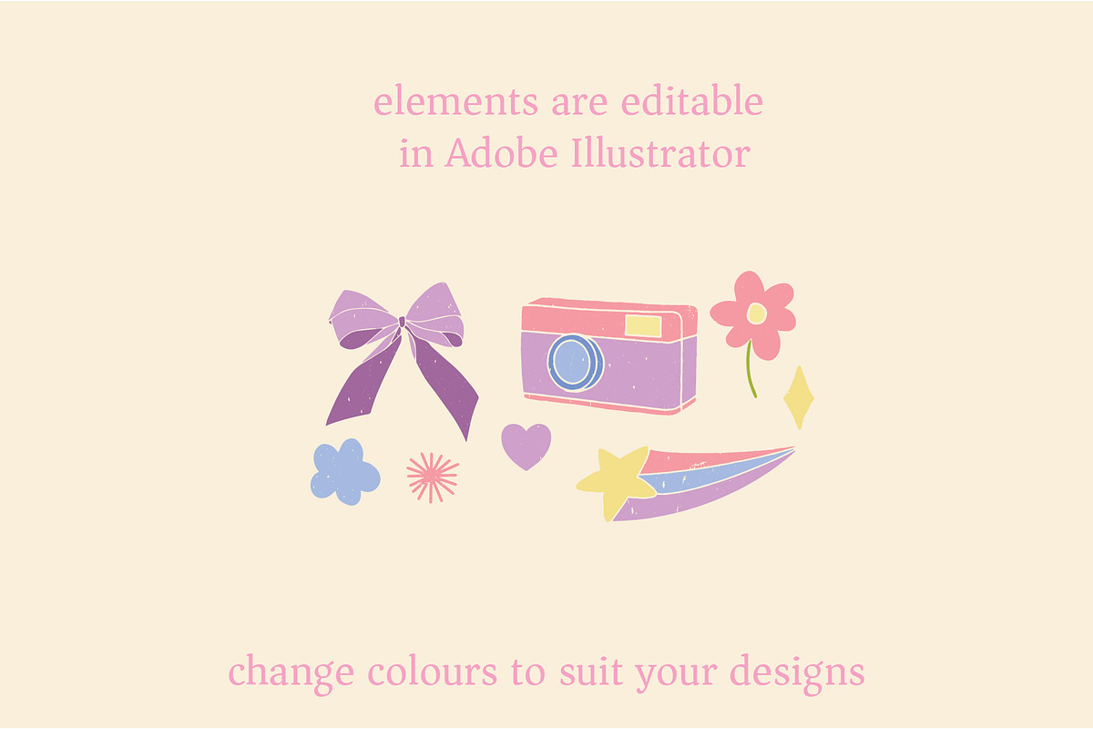 Cute & Quirky Retro Linocut Clipart, a Decorative Illustration by Ginny and Sam (Photo 6 of 11)