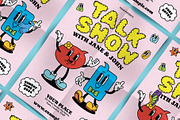 Retro Cartoon Talk Show Flyer, a Flyer Template by The Isian (Thumbnail 2 of 2)