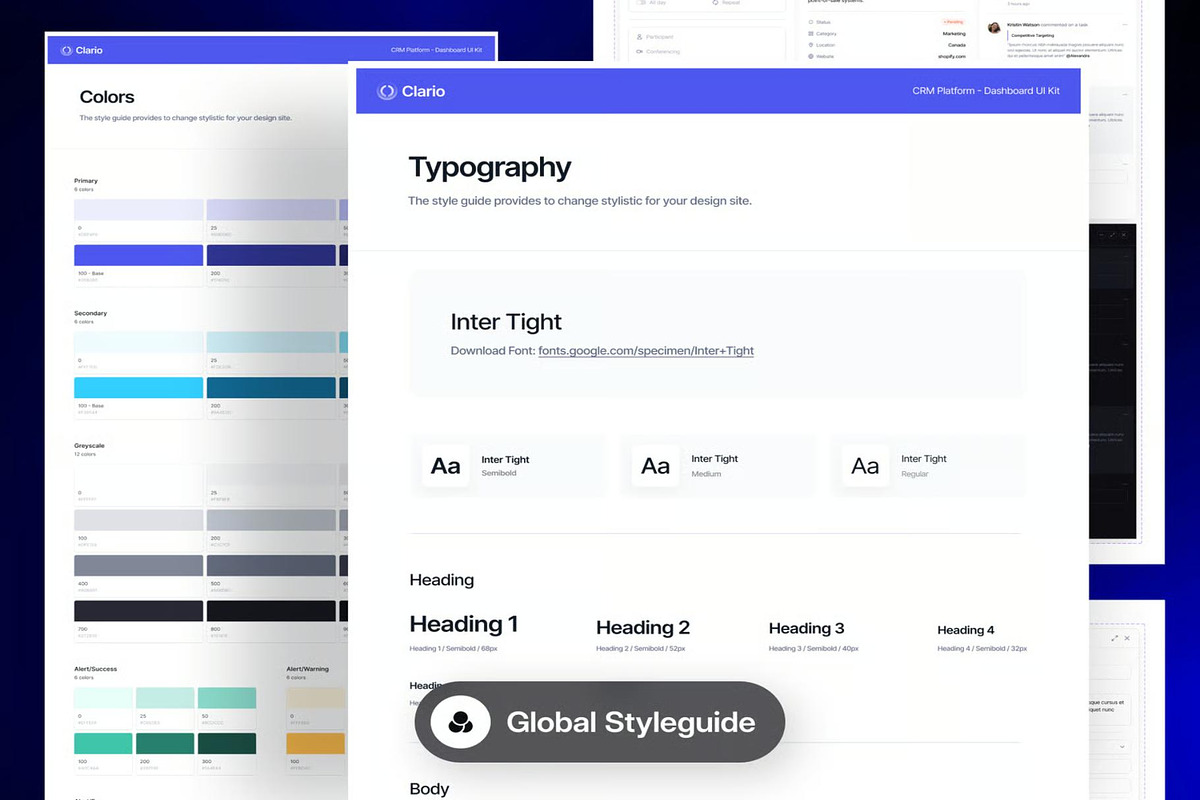Clario CRM Platform Dashboard UI Kit, an UI Kit Template by Lumina_ui_ux202 (Photo 7 of 7)