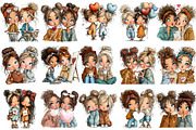 Whimsical Valentine Best Friends Cli, an Illustration by OK Design (Thumbnail 3 of 6)