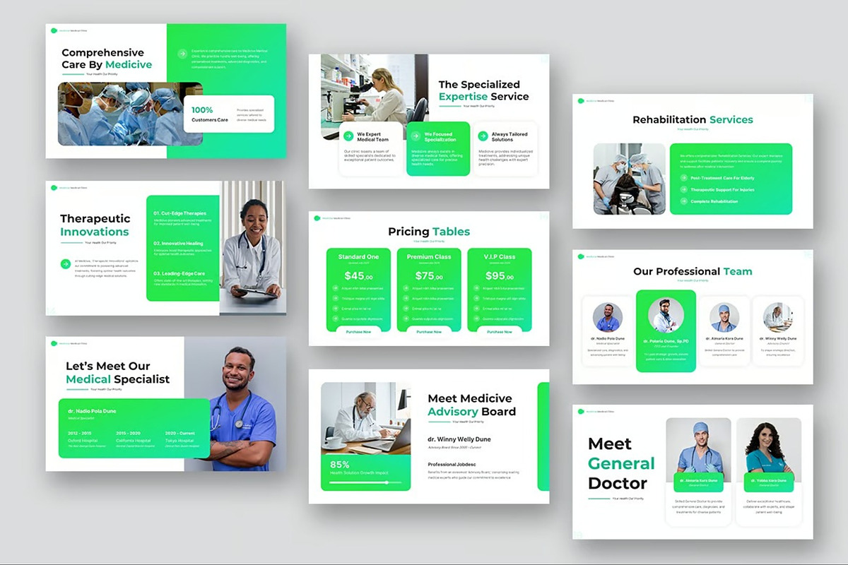 Medical Clinic Powerpoint Templates, a Presentation Template by Fit-tee (Photo 3 of 11)