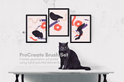 Geometric shapes on canvas ProCreate, a Brush Add-On by dxxb studio (Thumbnail 1 of 3)