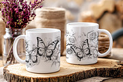 Butterflies design mug 11oz 15oz, a Graphic by TumblerArtDS (Thumbnail 3 of 4)