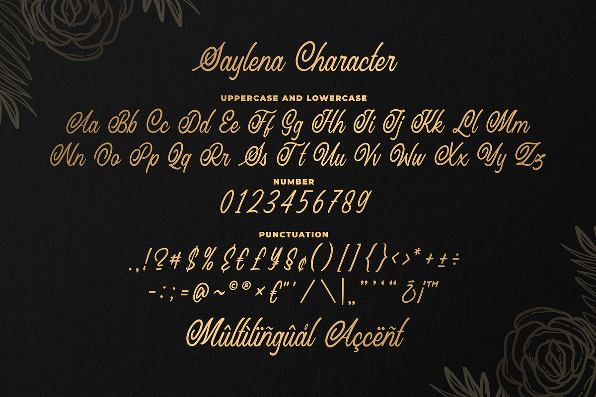 Saylena - Luxury Script Font preview 6